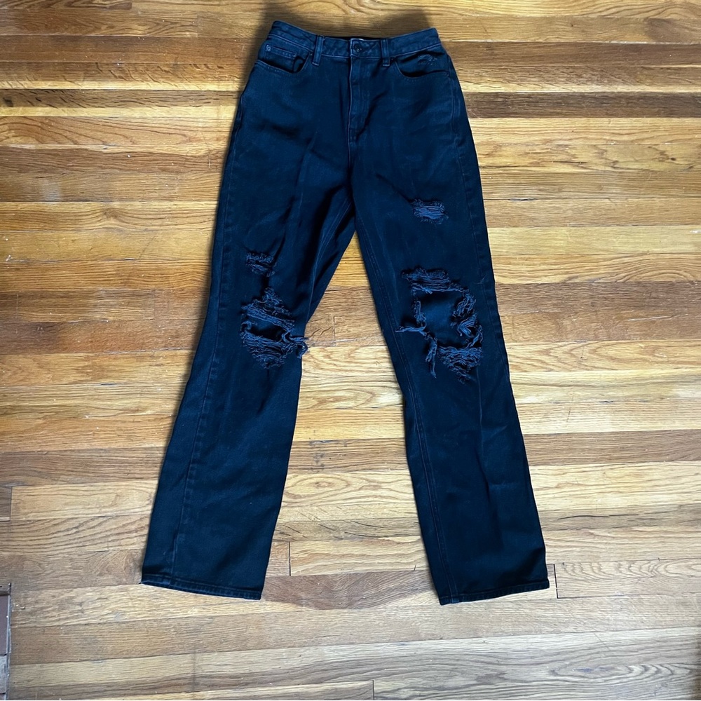 Pacsun Black Distressed Boyfriend Jeans